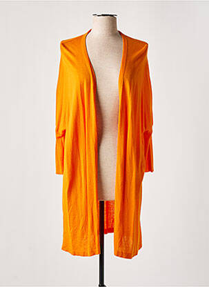 Gilet manches longues stretch orange ABSOLUT CASHMERE femme