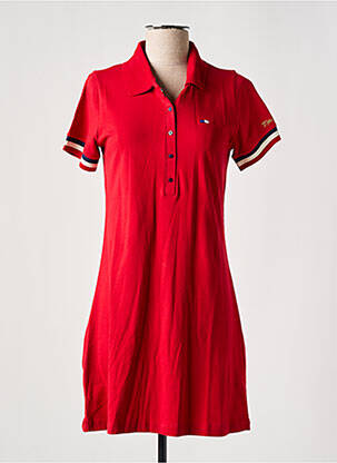Robe mi-longue manches courtes manches courtes rouge LA MARINIÈRE FRANÇAISE femme