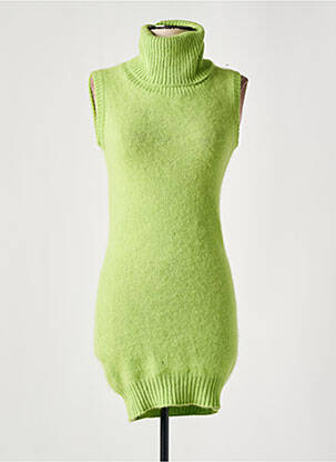 Robe pull stretch sans manche vert DOLCE & GABBANA femme