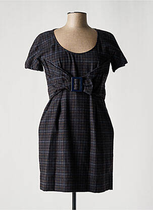 Robe courte fermeture zippée au dos manches courtes noir SEE BY CHLOÉ femme