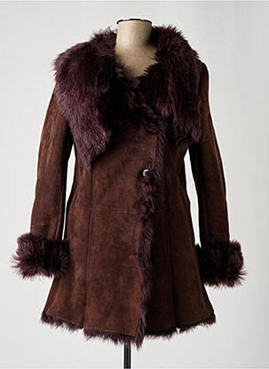 Manteau long finition intérieure fourrure synthétique sans capuche violet PATRIZIA PEPE FIRENZE femme