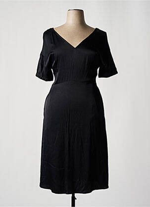 Robe mi-longue manches courtes manches courtes noir EMPORIO ARMANI femme