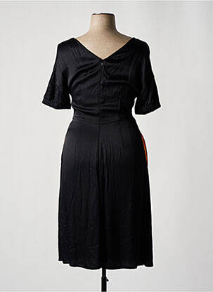 Robe mi-longue manches courtes manches courtes noir EMPORIO ARMANI femme