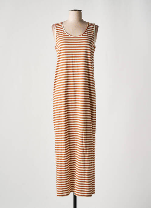 Robe longue sans manche sans manche marron INES DE LA FRESSANGE femme