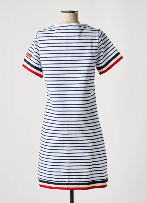 Robe mi-longue manches courtes manches courtes bleu LA MARINIÈRE FRANÇAISE femme
