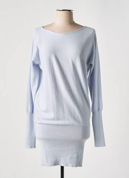 Pull stretch manches longues bleu ALLUDE femme