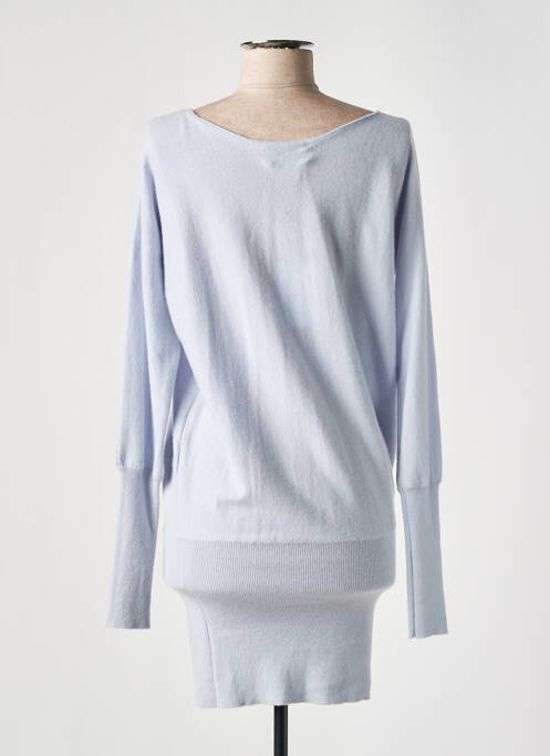 Pull stretch manches longues bleu ALLUDE femme