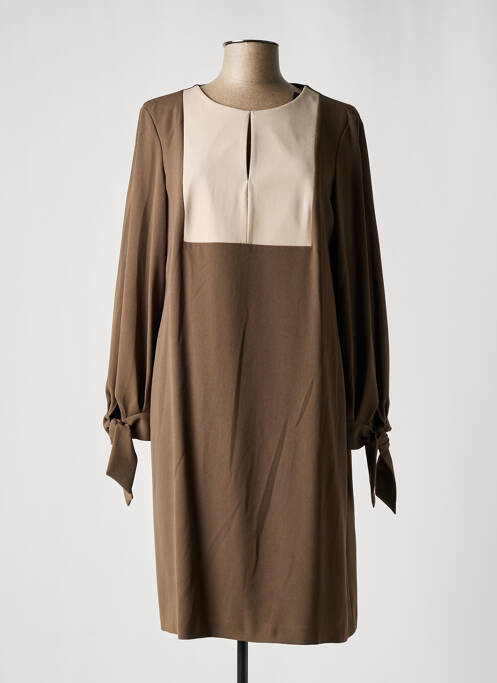 Robe mi-longue marron PAULE KA pour femme