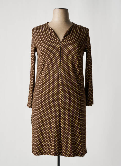 Robe mi-longue marron SIYU pour femme