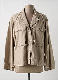 Veste casual col tailleur beige ACQUAVERDE femme