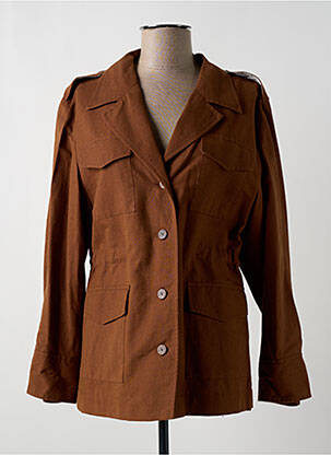 Veste casual col tailleur marron INES DE LA FRESSANGE femme