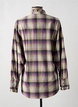 Blouse poignets boutonnés avec fente manches longues violet HARTFORD femme