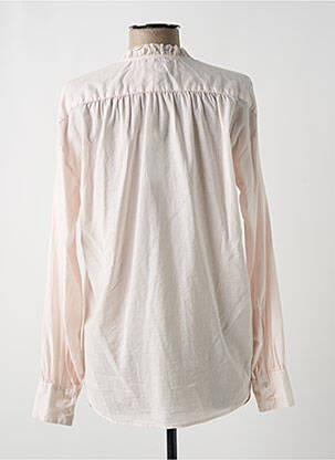 Blouse tissage popeline manches longues rose HARTFORD femme