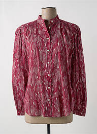 Chemisier imprimé fantaisie manches longues rose HARTFORD femme