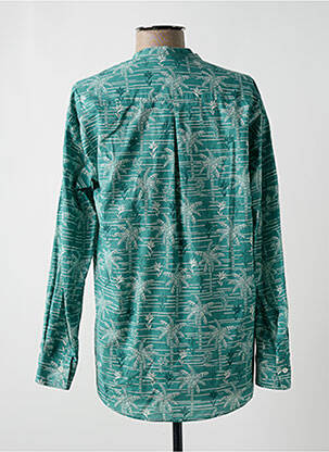 Blouse tissage popeline manches longues vert HARTFORD femme