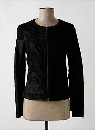 Veste en cuir poches noir CTRL YOU femme