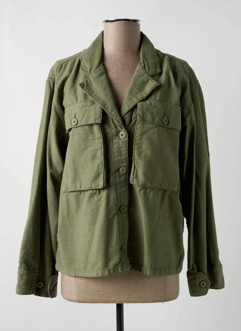 Veste casual col tailleur vert ACQUAVERDE femme