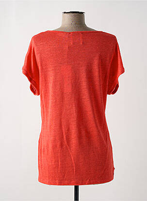 T-shirt coupe droite manches courtes orange ALLUDE femme