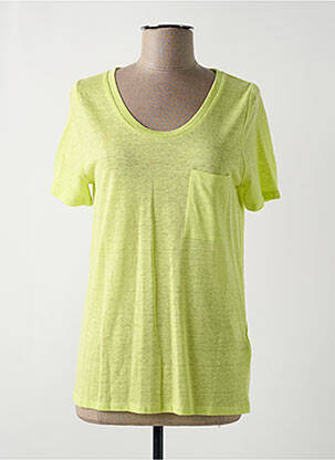 T-shirt coupe cintrée manches courtes jaune ALLUDE femme