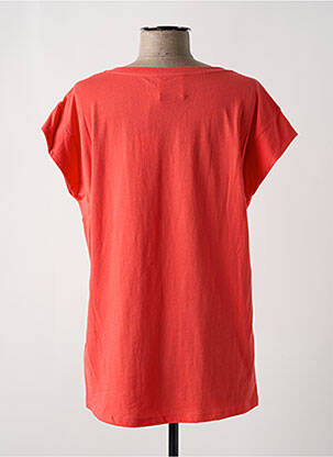 T-shirt coupe droite manches courtes orange ALLUDE femme