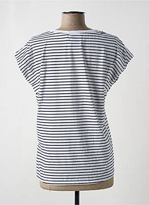 T-shirt col v manches courtes blanc ALLUDE femme