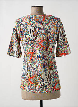 T-shirt imprimé fantaisie manches courtes orange SCHNEIDERS femme