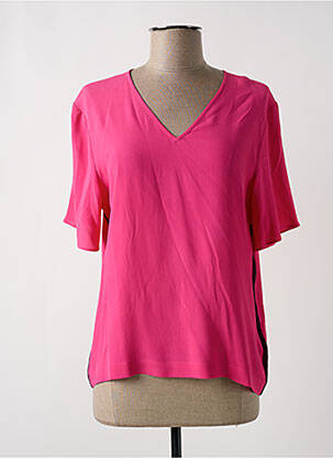 Top coupe fluide manches courtes rose PAUL SMITH femme