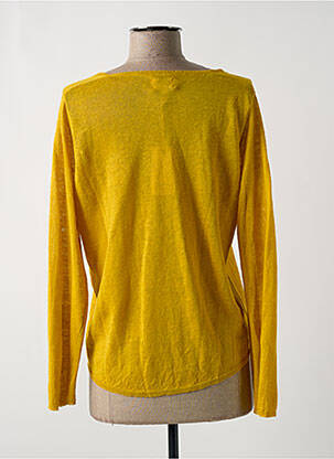 Pull coupe cintrée manches longues jaune HARTFORD femme