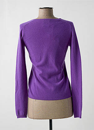 Pull coupe cintrée manches longues violet ALLUDE femme