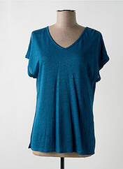 T-shirt bleu ALLUDE pour femme seconde vue