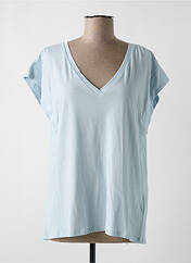 T-shirt bleu clair ALLUDE pour femme seconde vue