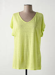 T-shirt jaune ALLUDE pour femme seconde vue