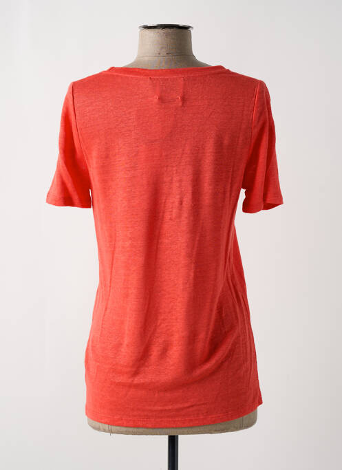 T-shirt coupe cintrée manches courtes orange ALLUDE femme