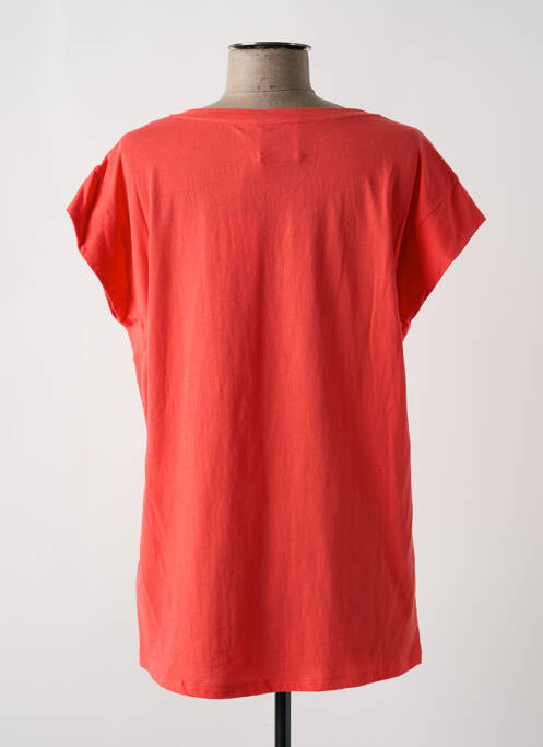 T-shirt coupe droite manches courtes orange ALLUDE femme