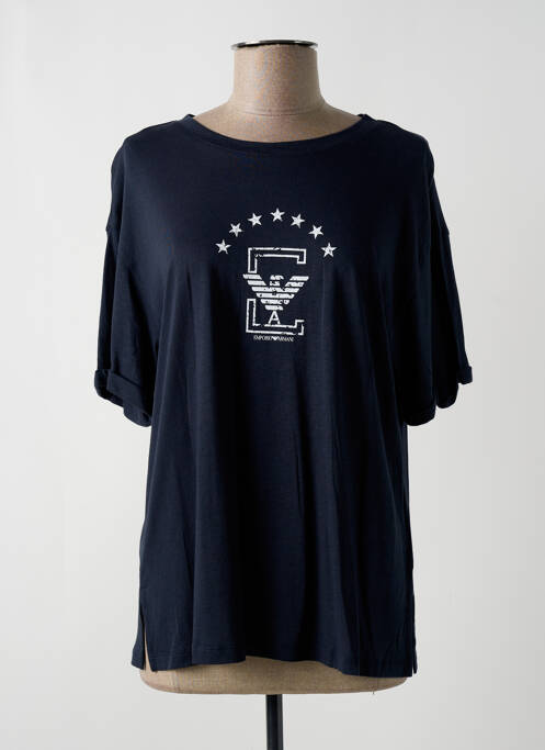 T-shirt imprimé fantaisie manches courtes bleu EMPORIO ARMANI femme