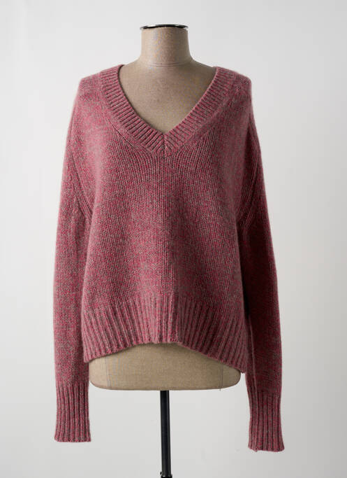 Pull coupe cintrée manches longues rose 360 SWEATER femme