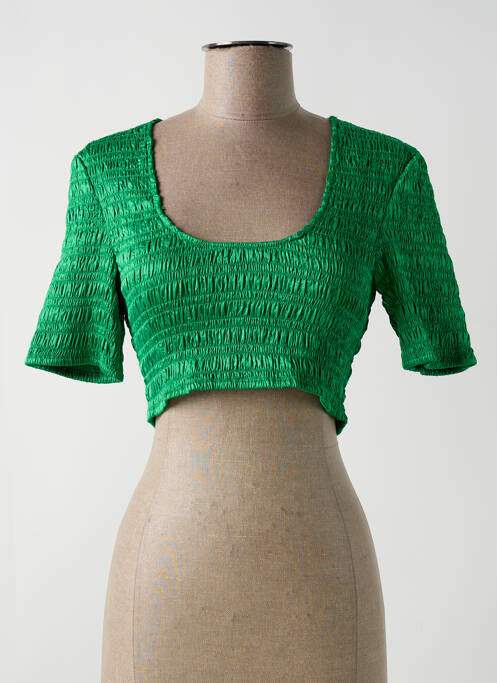 Top manches courtes manches courtes vert GANNI femme