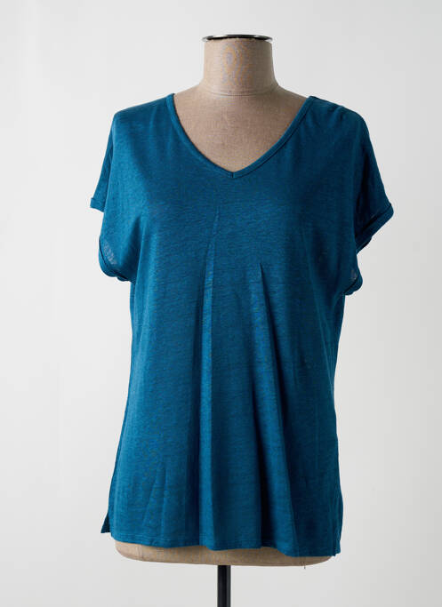 T-shirt bleu ALLUDE pour femme