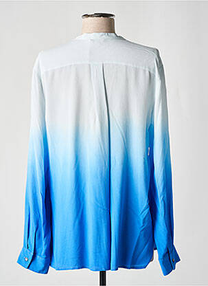 Blouse poignets boutonnés avec fente manches longues bleu HER SHIRT femme