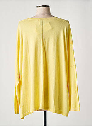Pull col v manches longues jaune ALLUDE femme