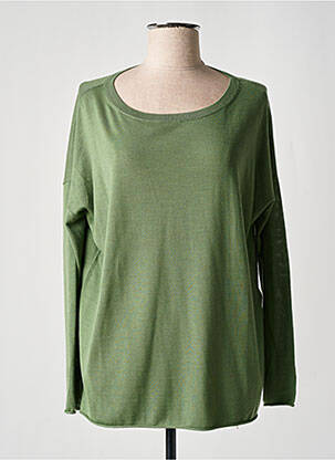 Pull stretch manches longues vert ALLUDE femme