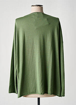 Pull coupe droite manches longues vert ALLUDE femme