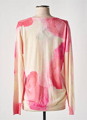 Pull col v manches longues rose IN BED WITH YOU femme