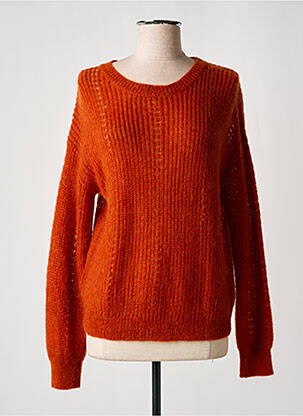 Pull stretch manches longues orange HARTFORD femme