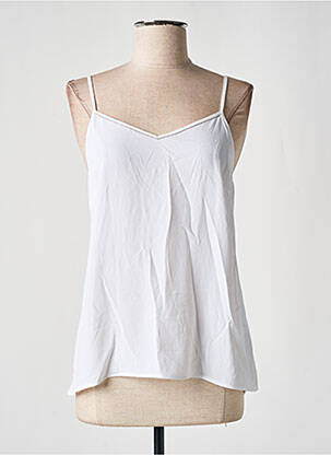 Top tissage crêpe fines bretelles blanc FABIANA FILIPPI femme