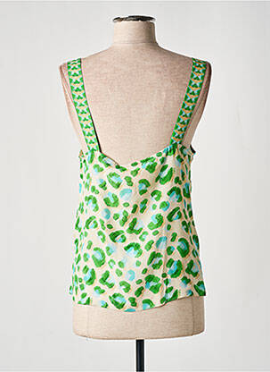 Top coupe fluide fines bretelles vert IVI femme