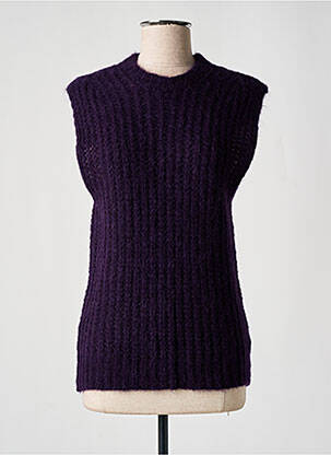 Pull stretch sans manche violet HARTFORD femme