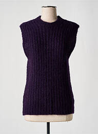 Pull stretch sans manche violet HARTFORD femme
