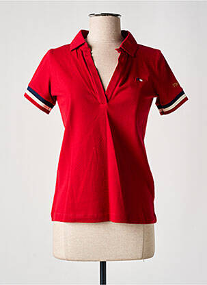 Polo stretch manches courtes rouge LA MARINIÈRE FRANÇAISE femme