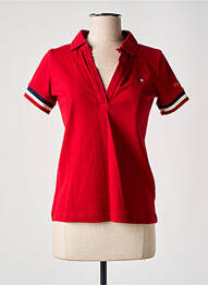 Polo stretch manches courtes rouge LA MARINIÈRE FRANÇAISE femme